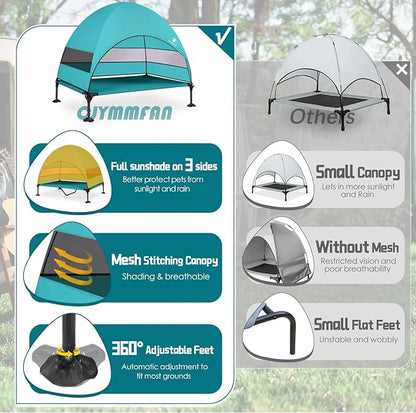 Elevated Dog Bed with 2024 Newest Canopy