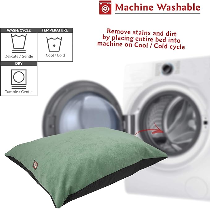 Majestic Pet Rectangle Large Dog Bed Washable – Non Slip Comfy Pet Bed – Dog Crate Bed Super Value Pillow Dog Bed – Dog Kennel Bed for Sleeping 46 x 35 Inch