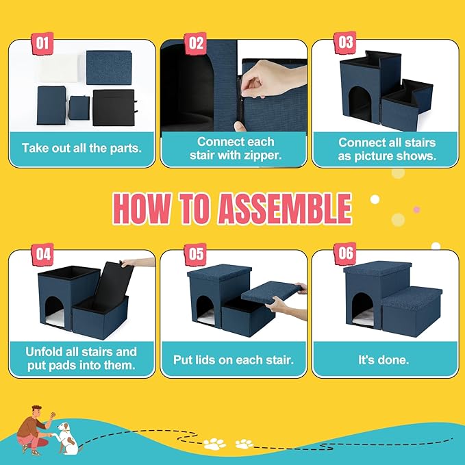 Dog Stairs for High Beds 22 inches(3