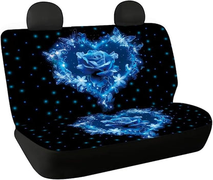 AFPANQZ Blue Rose Full Wrap Car Seat Covers