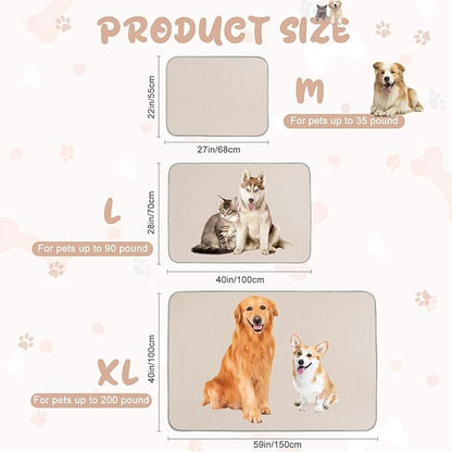 Summer Dog Cooling Mat Washable Ice Silk Self Cool Pad for Small Medium Large Dogs and Cats 27x22in)