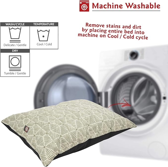 Majestic Pet Rectangle Medium Dog Bed Washable – Non Slip Comfy Pet Bed – Dog Crate Bed Super Value Pillow Dog Bed – Dog Kennel Bed for Sleeping 35 x 28 Inch