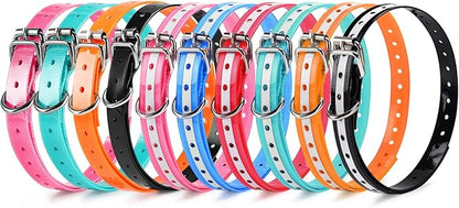 Replacement Collar Strap 3/4',Reflective,Adjustable,Metal Buckled,Waterproof Pack2)