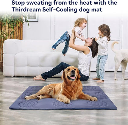 Iced 2.0 Dog Self-Cooling Mat for Large Dog 48"x28", Washable