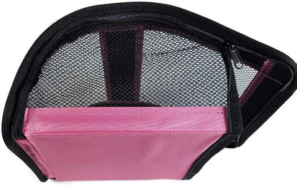 Tote for Lifelike Stuffed Interactive Pet Dogs and Cats, Nylon and Mesh Toy Carrier for Pet Animals, Zippered Carrying Case Accessory (Pink)