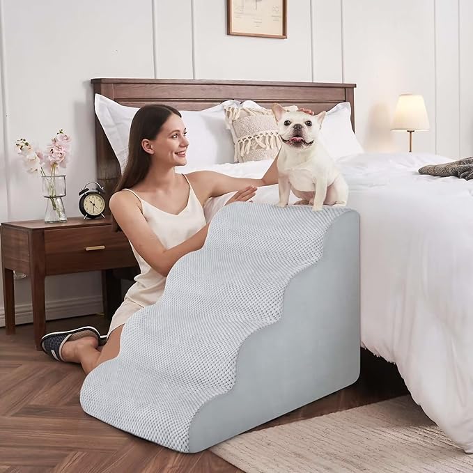 BOMOVA Dog Stairs for Small Dogs 4-Step Dog 2/3/4/5 Steps