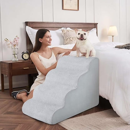 BOMOVA Dog Stairs for Small Dogs 4-Step Dog 2/3/4/5 Steps