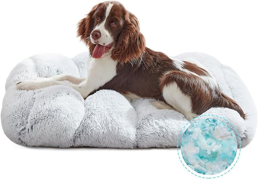 Shredded Memory Foam Fluffy Dog Crate Pad 35"x 24"