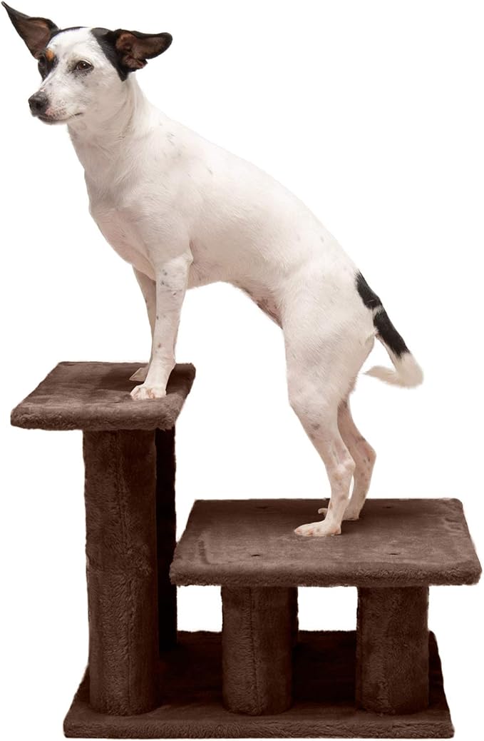 Furhaven Steady Paws Multi-Step Pet Stairs for High Beds & Sofas 3-Step