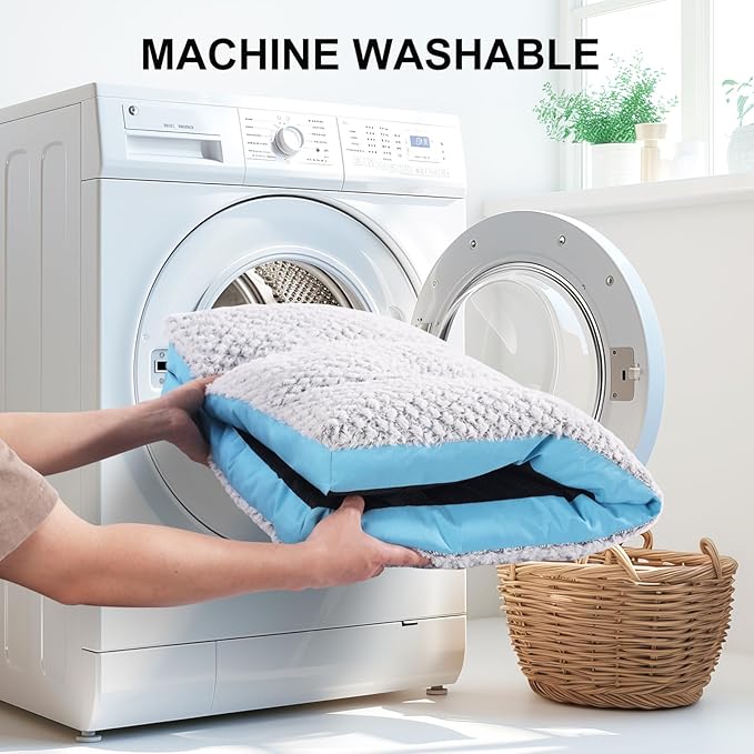 Premium Washable Dog Beds Small Sized Dog 24 Inch 25 lbs, 24" x 17", Light