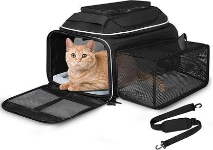 Petskd Top and Side Expandable Pet Carrier 17x12x8.5 Inches JetBlue Frontier Spirit Airline Approved