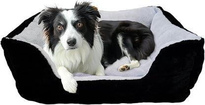 Dog Beds for Small Dogs (Black,27inch)