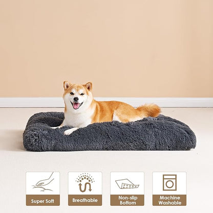 EHEYCIGA Fluffy Dog Crate Pad