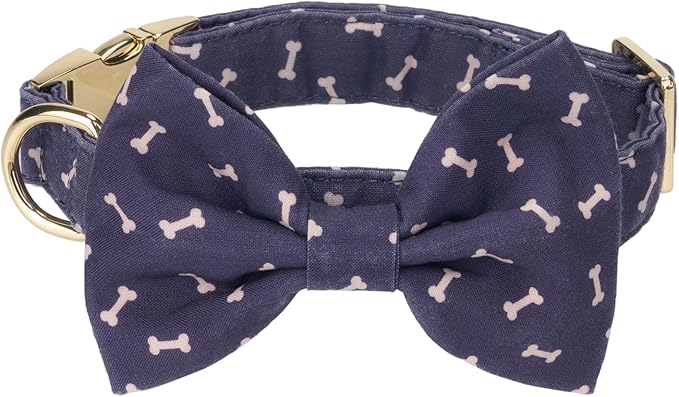 Adjustable Pet Bow Tie and Dog Collar for Small Medium Large Dogs