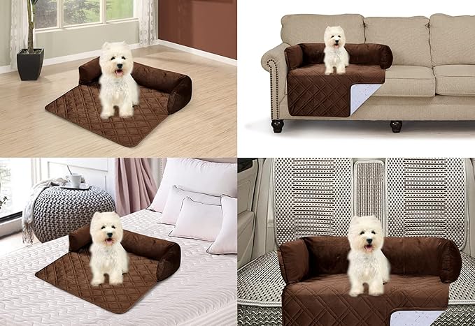 Brilliant Sunshine Premium Chocolate Silky Velvet Pet Sofa Bed