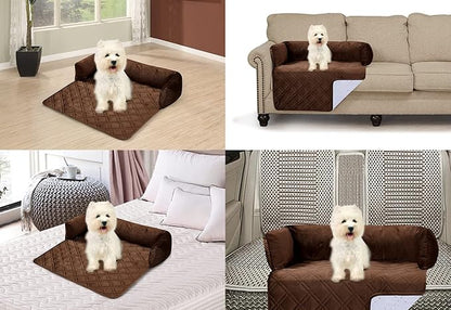 Brilliant Sunshine Premium Chocolate Silky Velvet Pet Sofa Bed
