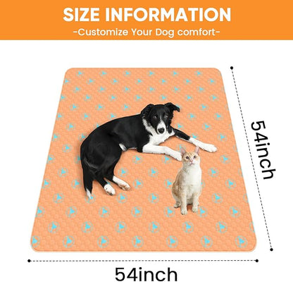 PJYucien Reusable Pee Pads for Dogs ,55" x 55" Washable 24'' Width 8 Panels