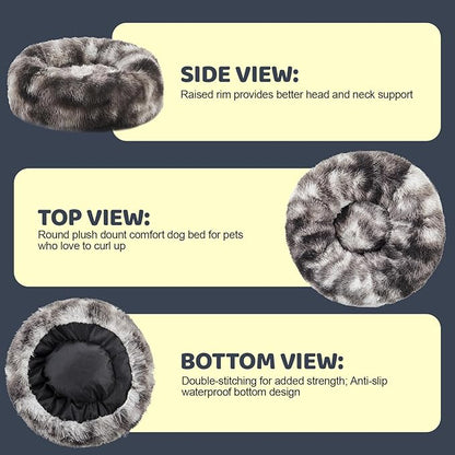 Calming Dog Bed for Medium Large Dogs 39", Ink