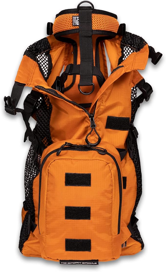 K9 Sport Sack Walk-On | Dog Carrier Dog Backpack with Harness & Storage (Small, Sunset Orange)