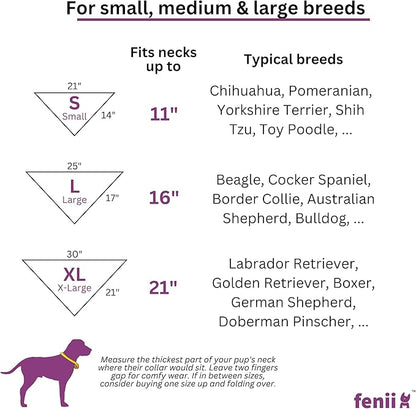 Premium Cotton Dog Bandanas 2 Pack