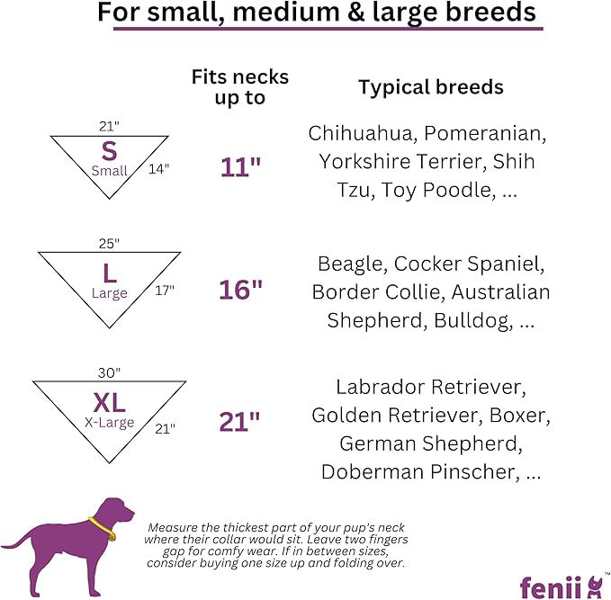 Premium Cotton Dog Bandanas 2 Pack