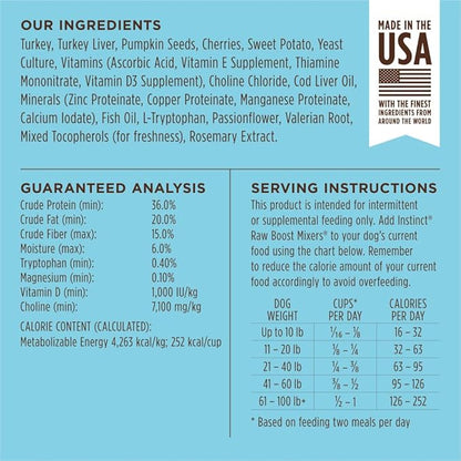 Instinct Raw Boost Mixers Freeze Dried Raw Dog Food Topper, Grain Free Dog Food Topper with Functional Ingredients 5.5 Ounce (Pack of 1)