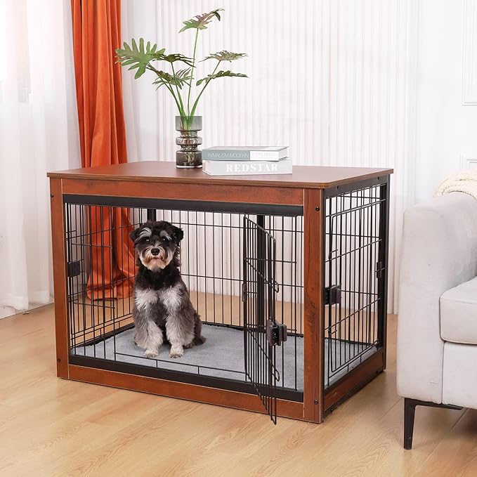 37.8 x 23.6 x 27.1 Inches Dog Crate Furniture Style for Small Medium Pets