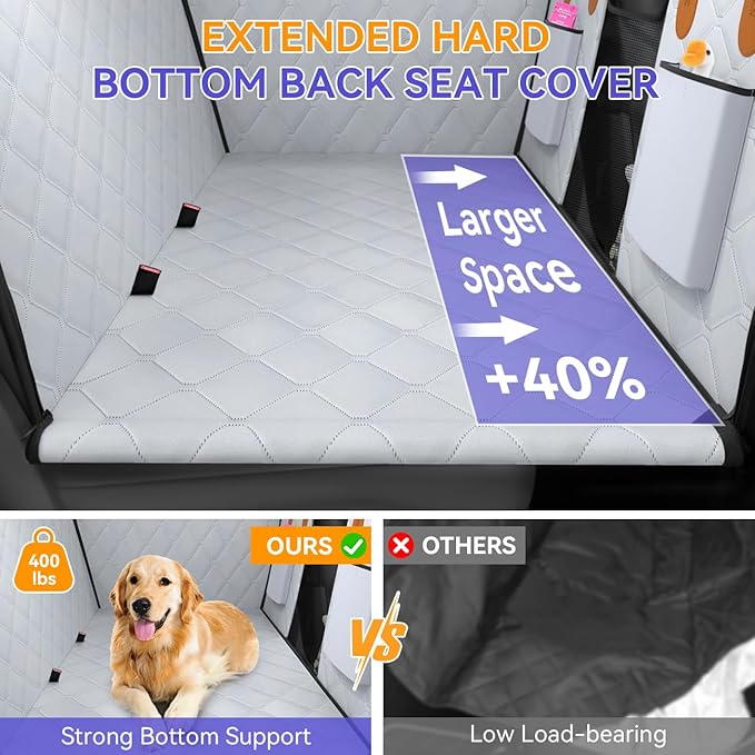 Back Seat Extender for Dogs 400lbs, Hard