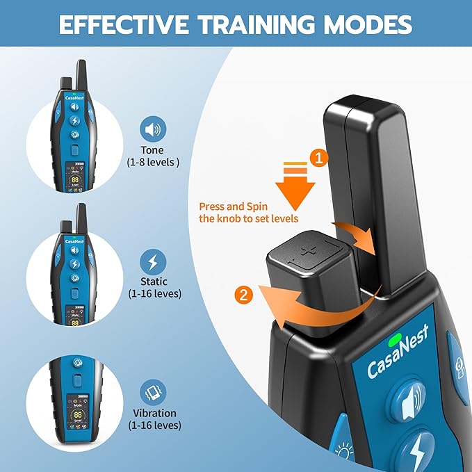 Dog Shock Collar with Remote 3300Ft Dog 60-100lbs Waterproof,