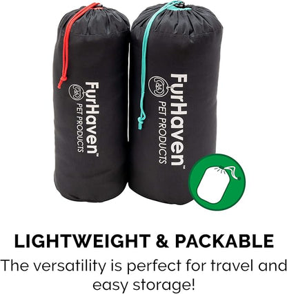 Furhaven Outdoor Travel Dog Bed for Large/Medium Dogs w/ Carry Bag