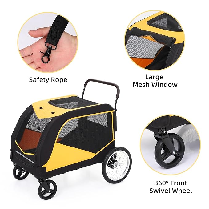 Dog Stroller for Large Dogs 16" Large 130 LBS