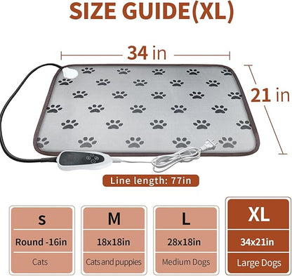 Extra Large Dog Heating Pad 47x30 in Waterproof Pet Heating Pad Smart Thermostat Switch