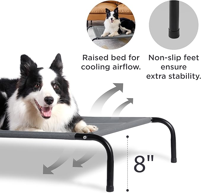 Bedsure Medium Elevated Cooling Outdoor Dog Bed 43 inches