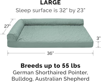 Furhaven Replacement Dog Bed Cover Pinsonic Quilted Paw L Shaped Chaise