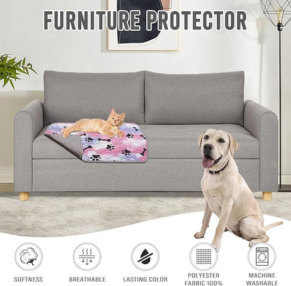 Dog Bed Cover for Pets Blankets Rug Pads for Couch Protection Waterproof Bed Covers Dog Blanket Furniture Protector Reusable Changing Pad (20X30