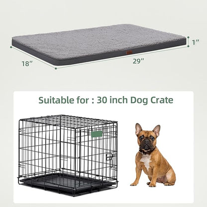 Dog Crate Bed Pad Mat Reversible (Cool&Warm) with Removable Washable Cover 29x18 Inch,