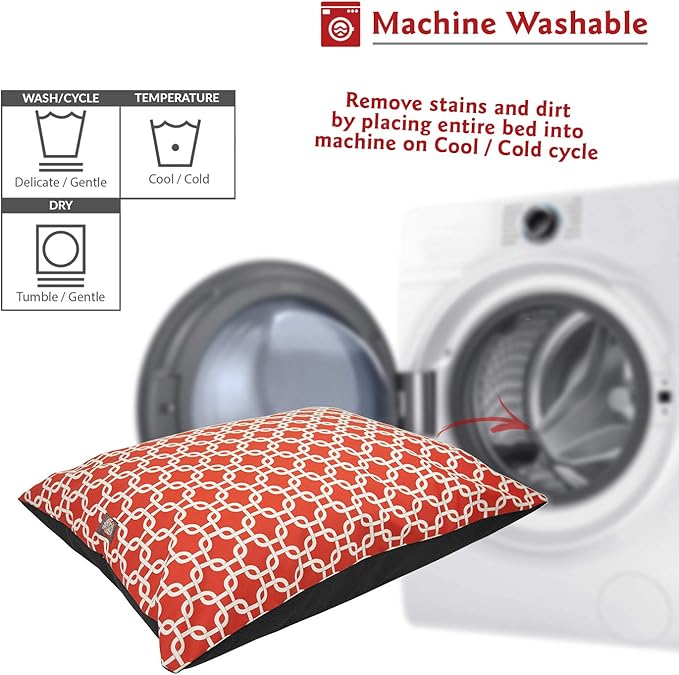 Majestic Pet Rectangle Medium Dog Bed Washable – Non Slip Comfy Pet Bed – Dog Crate Bed Super Value Pillow Dog Bed – Dog Kennel Bed for Sleeping 35 x 28 Inch