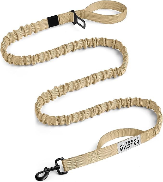 OutdoorMaster Bungee Dog Leash 2 Padded Leash,1 Seat 6 FT
