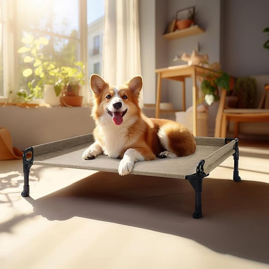 Veehoo Elevated Raised Dog Bed-Cooling Outdoor Dog Cot 30"x 22"