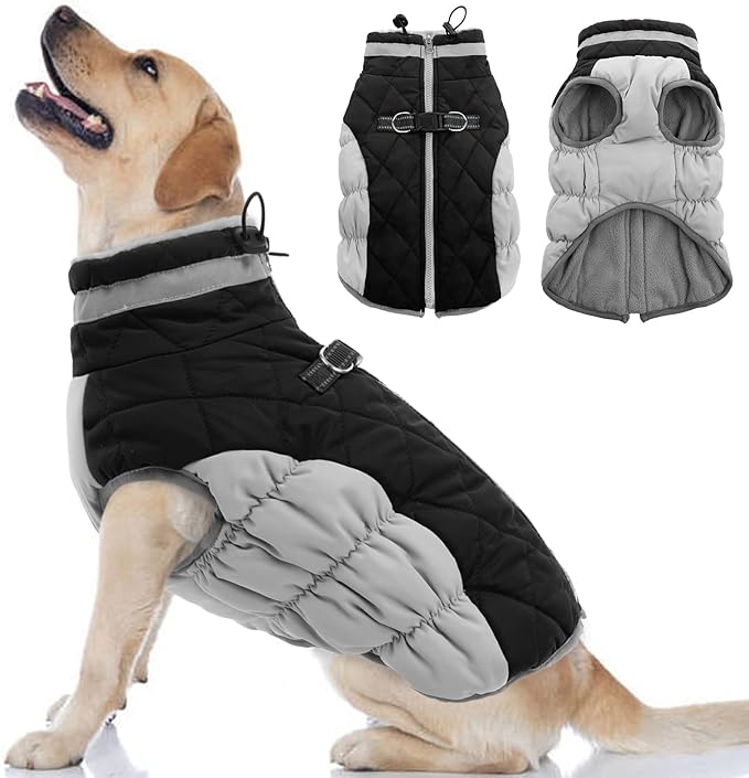 Dog Winter Jacket Cozy Reflective Waterproof Windproof Warm Pet Garment