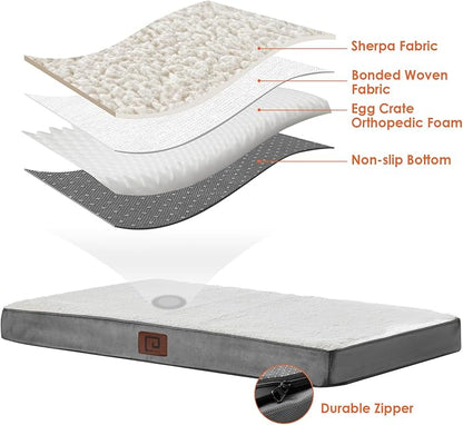 EHEYCIGA Orthopedic XL Dog Beds for Extra Large Dogs with Removable Washable Cover for Crate 41x27