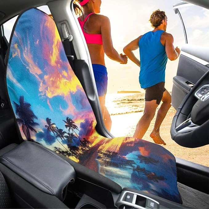 Palm Waterproof Towel Car Seat Cover Anti-Slip Bucket Seat Protector Washable Car Accessories Decro Universal Seat Cover for Car