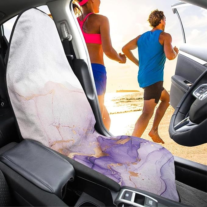 Marble Waterproof Towel Car Seat Cover Anti-Slip Bucket Seat Protector Washable Car Accessories Decro from Sweat