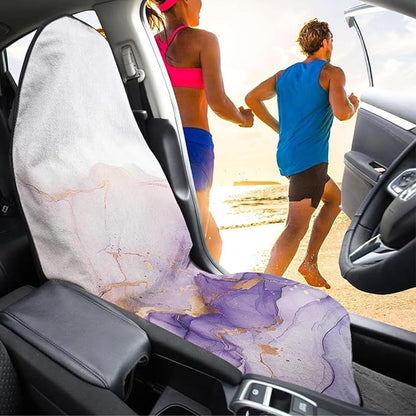 Marble Waterproof Towel Car Seat Cover Anti-Slip Bucket Seat Protector Washable Car Accessories Decro from Sweat