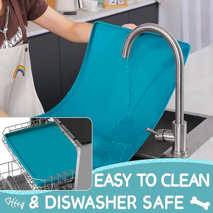 MateeyLife Silicone Cat & Dog Food Mat for Floors Waterproof