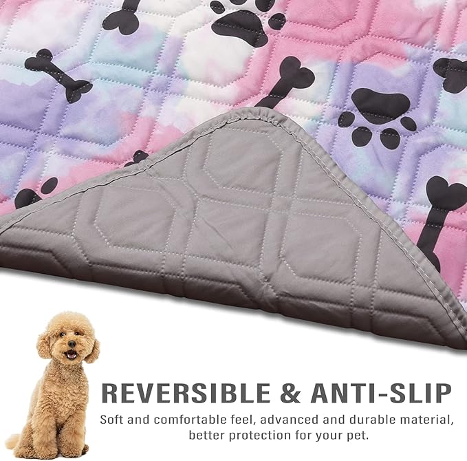 Dog Bed Cover for Pets Blankets Rug Pads for Couch Protection Waterproof Bed Covers Dog Blanket Furniture Protector Reusable Changing Pad (20X30