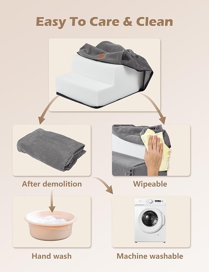 Dog Stairs for Small Dogs 3 Step 14"H for