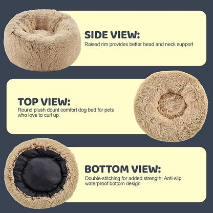 Calming Dog Bed for Medium Large Dogs 31", Shag