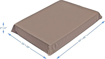 Waterproof Soft and Durable Brown Elastic Machine-Washable Large Size Dog Bed Cover (48"x29")