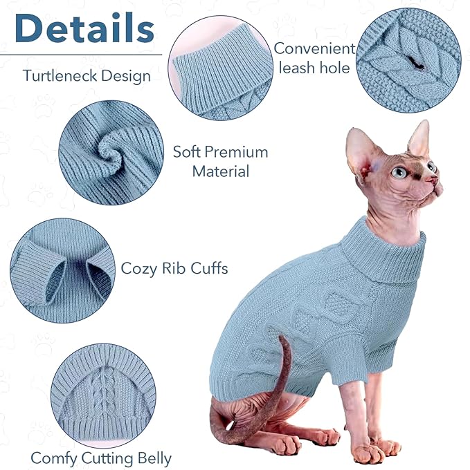 Bule Dog Sweater for Medium Dogs Girl Boy